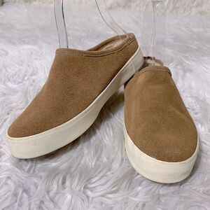 STAHEEKUM suede mule faux shearling lining rubber outsoles women’s size 6